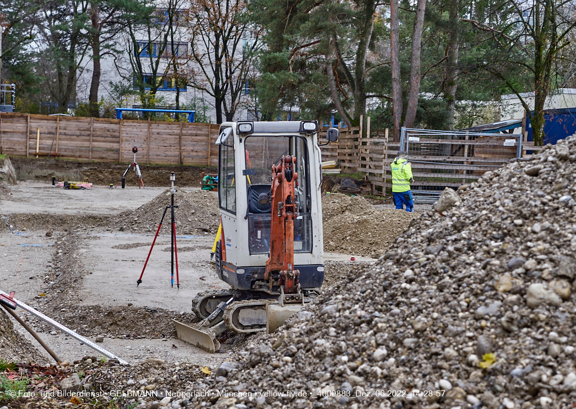 07.12.2022 - Baustelle an der Quiddestraße Haus für Kinder in Neuperlach